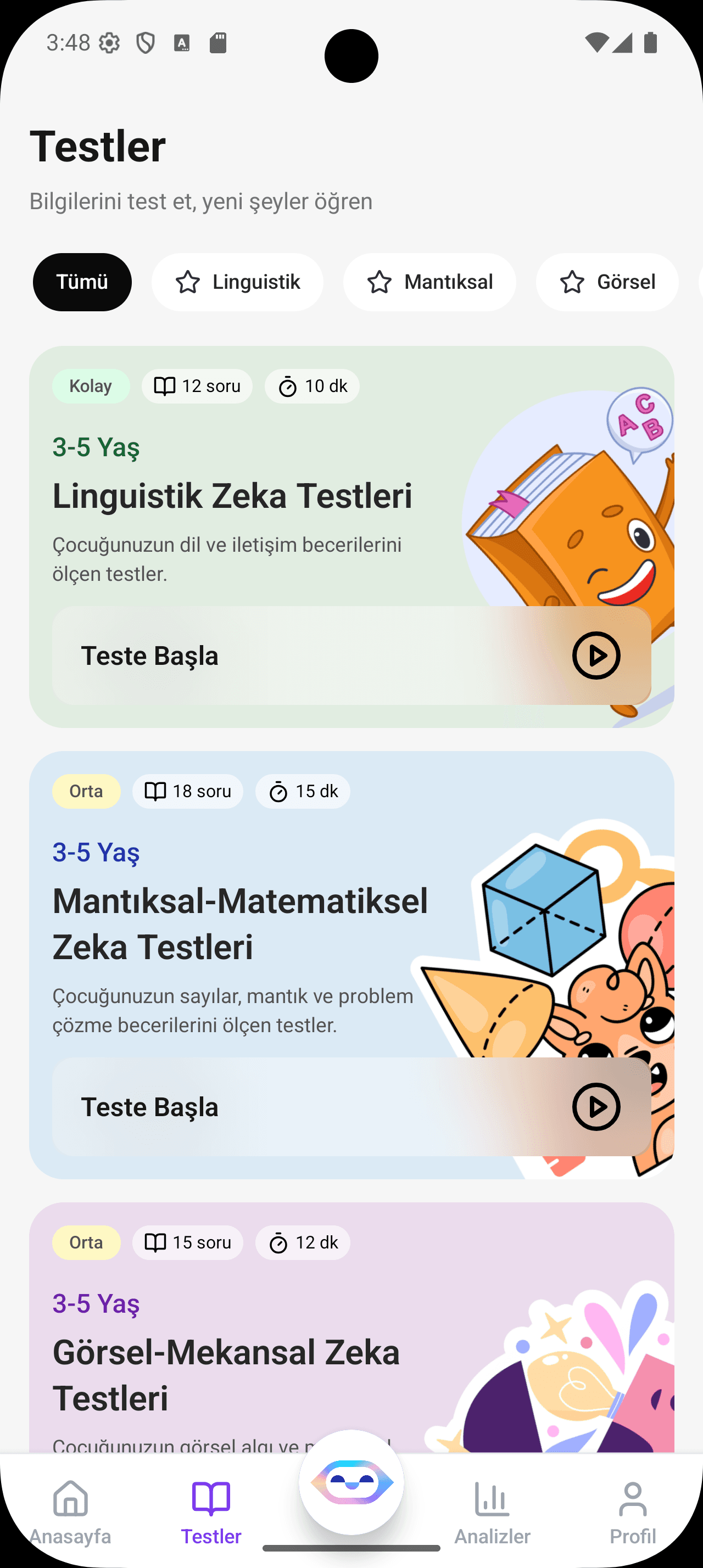 Korteks ana uygulama ekranı